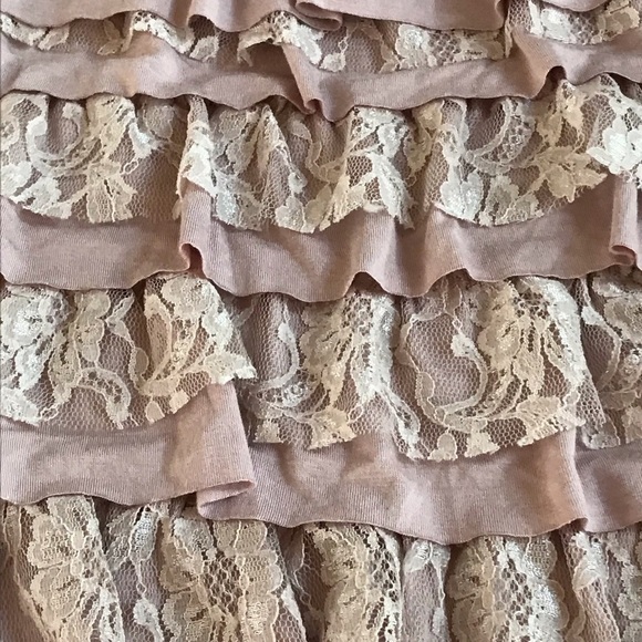 Kenar size size large pink tiered lace camisole shelf bra layered or tiered - Picture 8 of 13